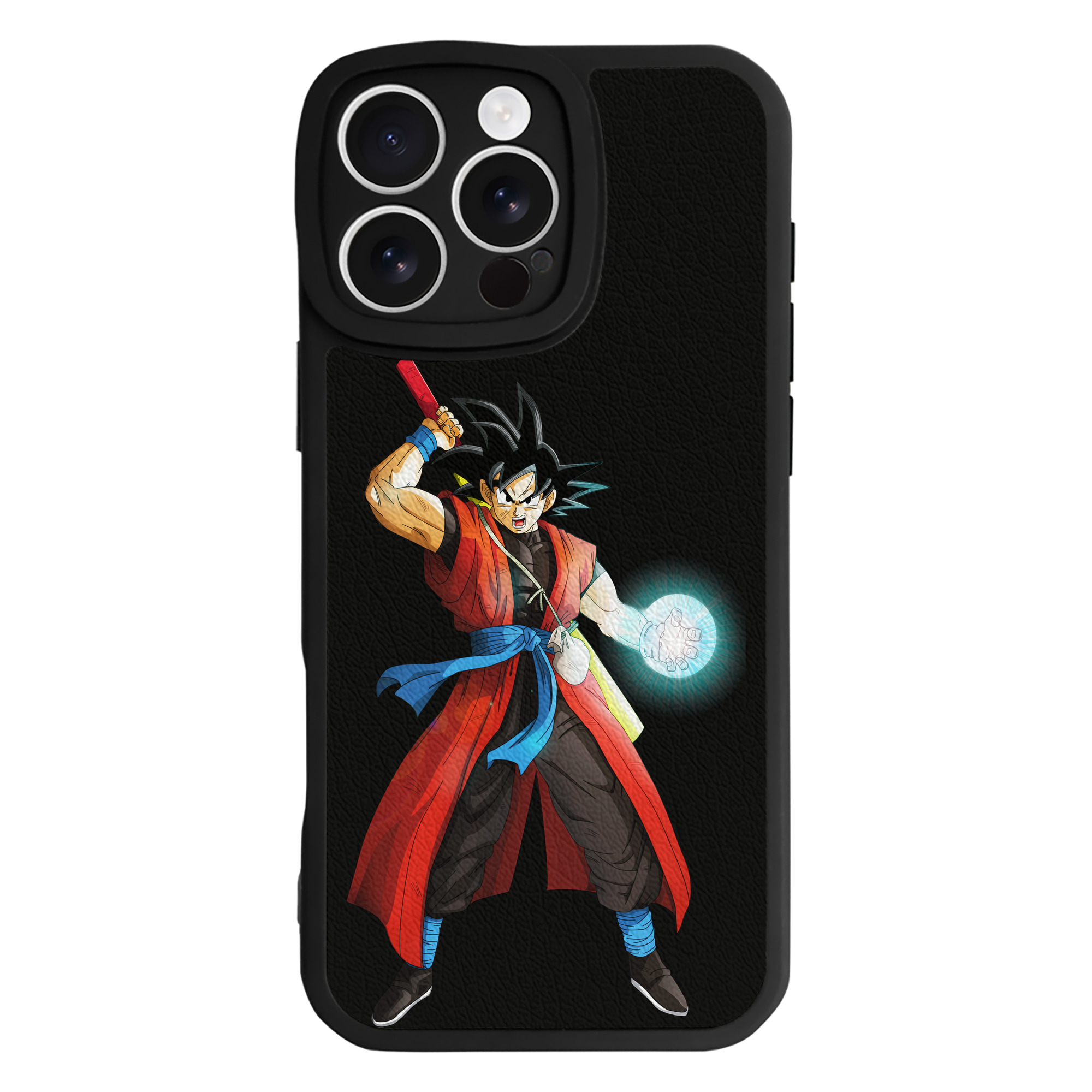 （画像用） ドラゴンボール 孫悟空（そん ごくう）Son Goku カカロット DRAGON BALL Kakarotto 【iPhone 16シリーズ対応】シリコンスマホケース（レザー調） 材質：シリコン